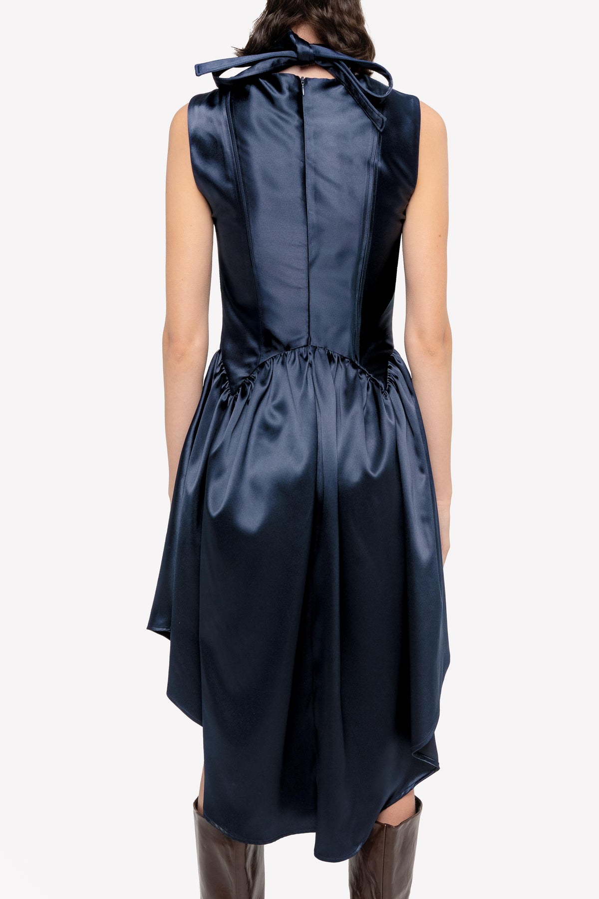 Robe midi à godets Caroline – détail dos