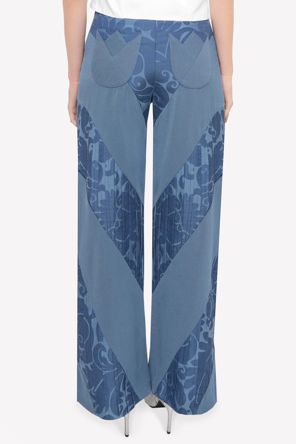 Pantalon nervuré taille haute Lisa – détail dos