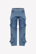 Gracie high-waisted paneled pants – product view