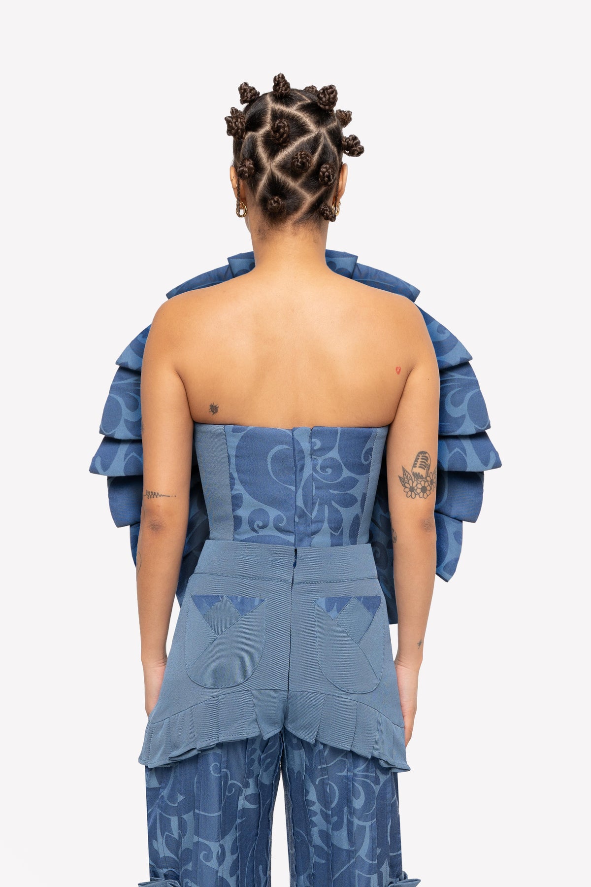 Sevda sculptural corset – close-up, back