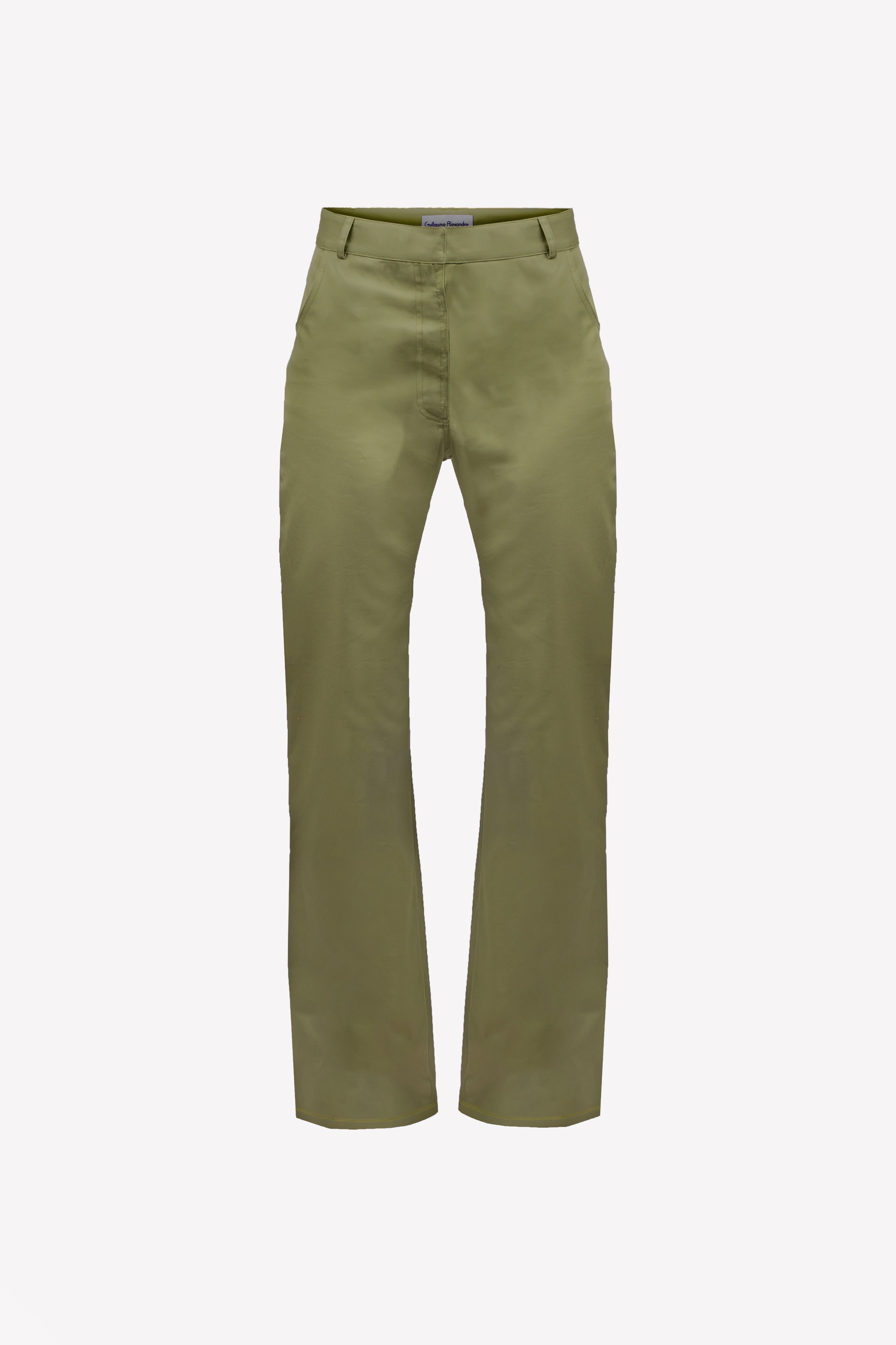 pantalon vert taille haute mannequin invisible