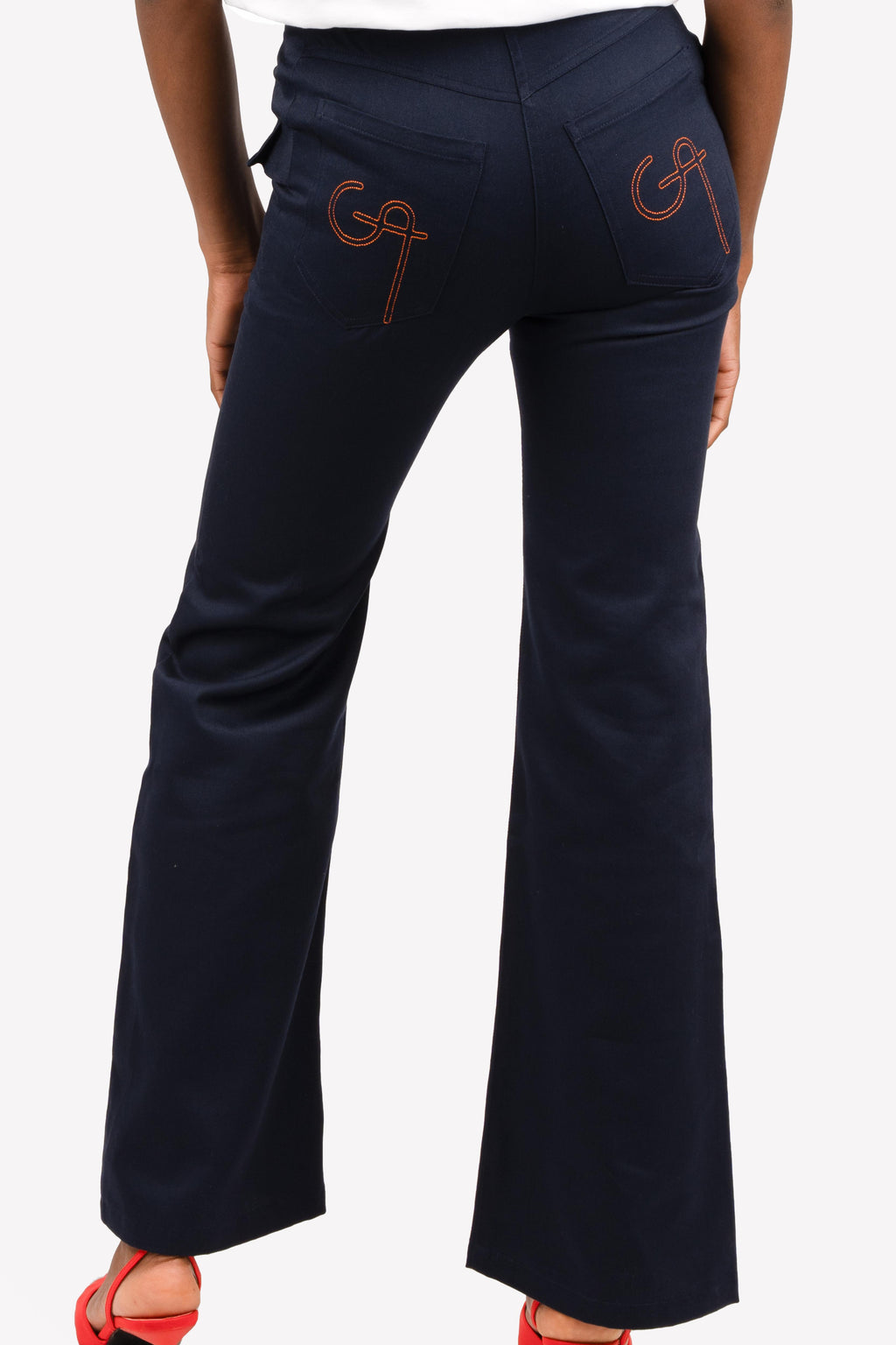 Pantalon bootcut taille haute zoom dos