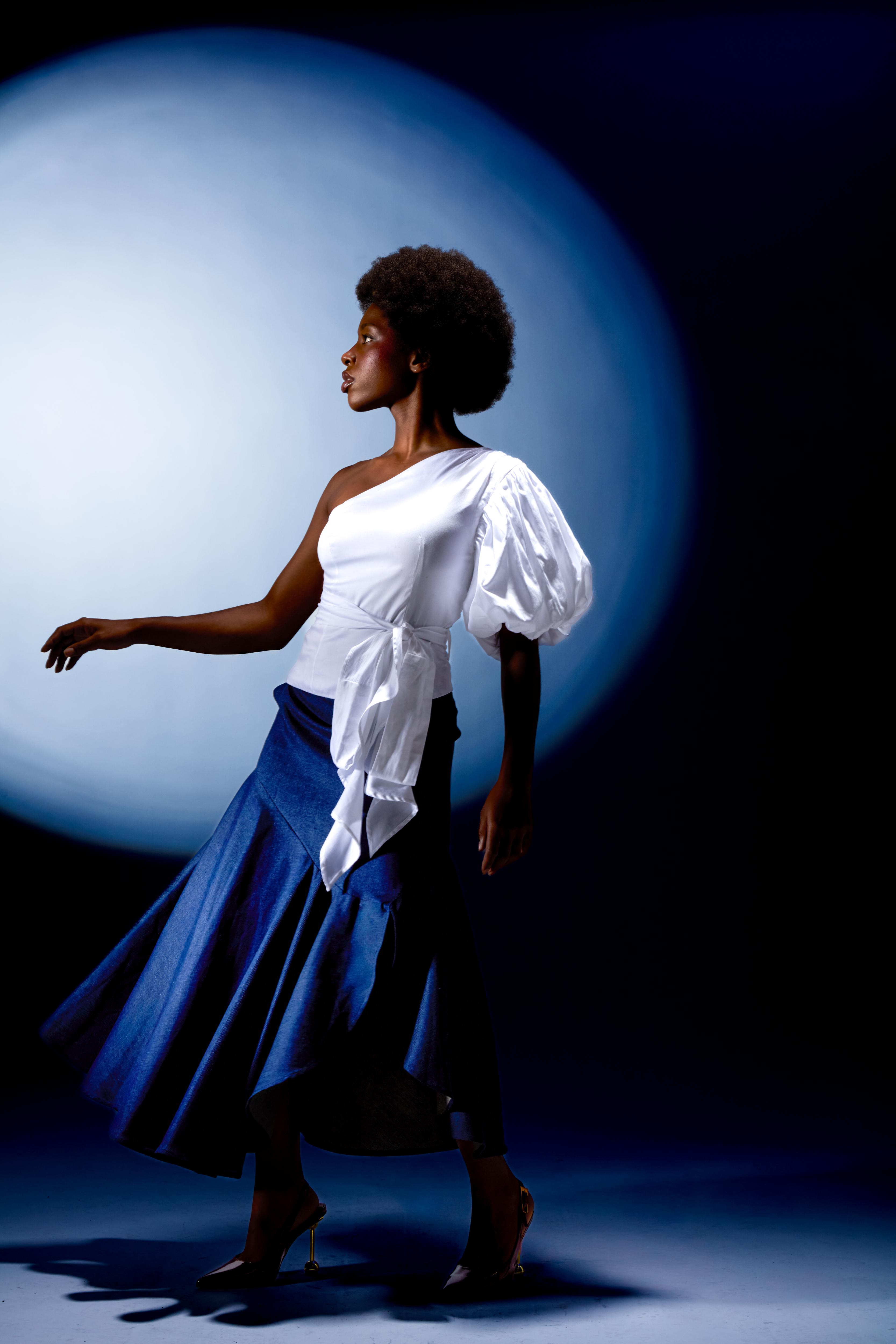 Upcycled denim skirt