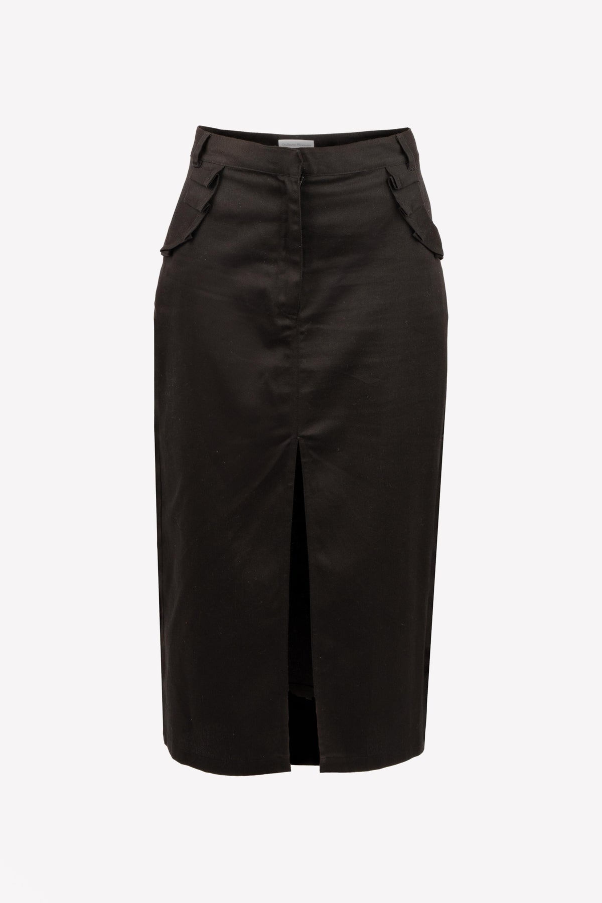 Selena black slit midi skirt – product view
