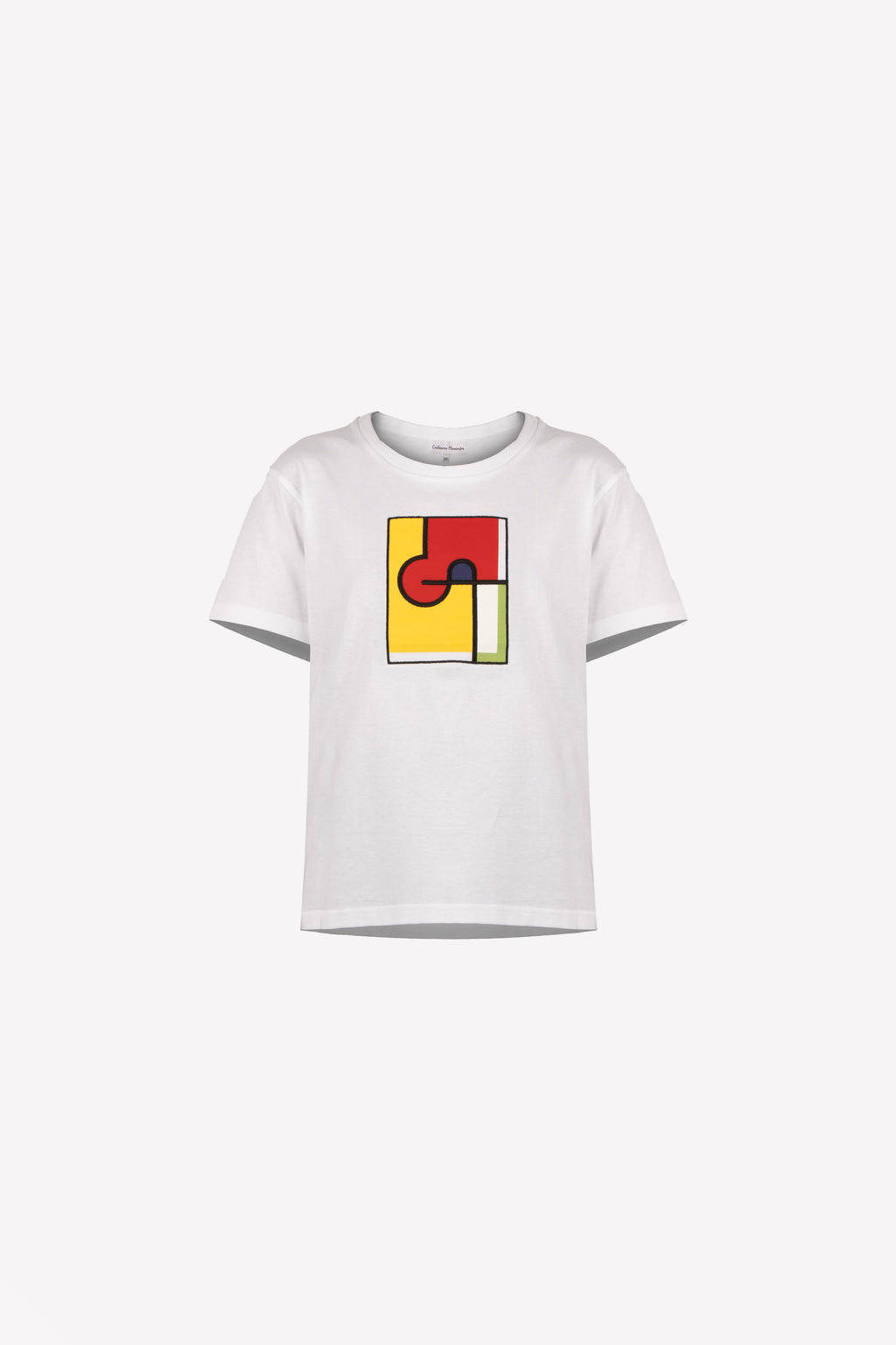 t-shirt unisexe tableau Mondrian mannequin invisible